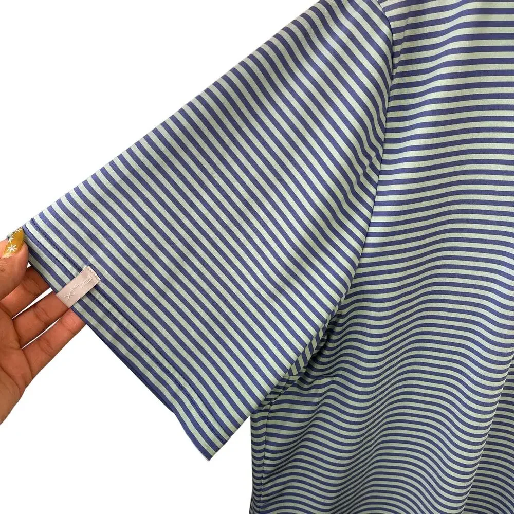Ralph Lauren Men Golf Blue White Stripe Polo Size‎ XL Short sleeve Outdoor Shirt